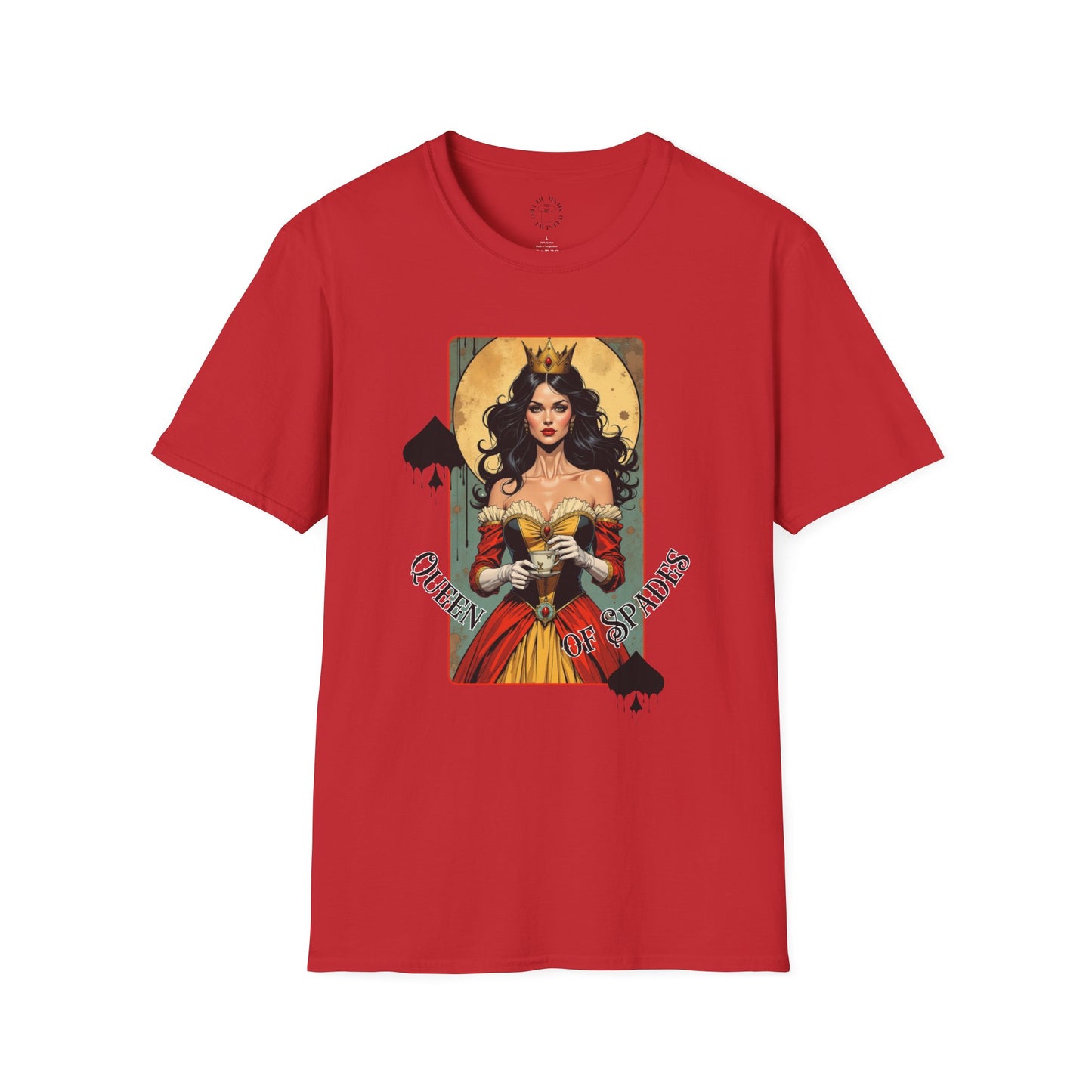 Queen of Spiders Unisex Softstyle T-Shirt - Bold Graphic Tee for Fans of Fantasy & Mythology,queen,girl