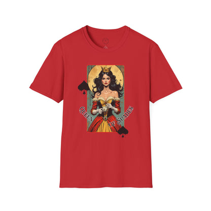 Queen of Spiders Unisex Softstyle T-Shirt - Bold Graphic Tee for Fans of Fantasy & Mythology,queen,girl