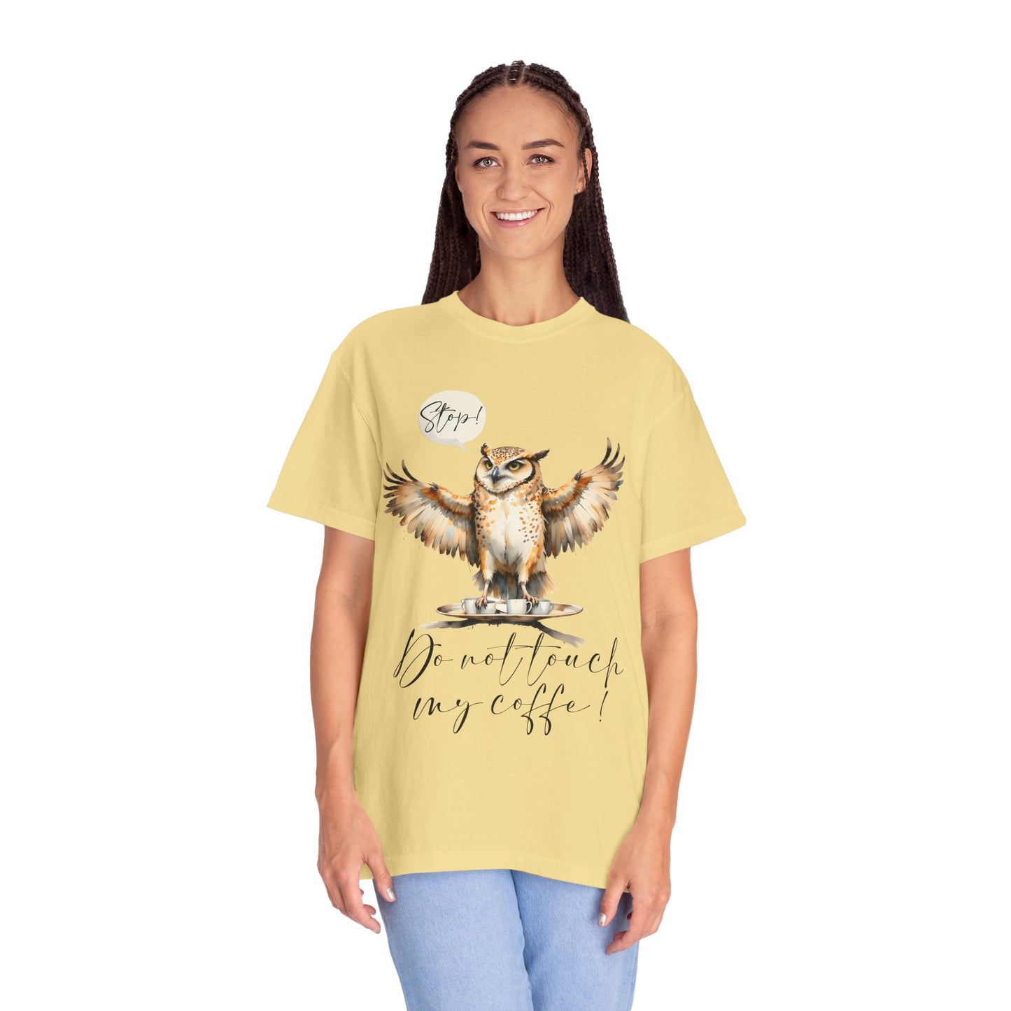 Owl “Do Not Touch My Coffee” Graphic T-Shirt