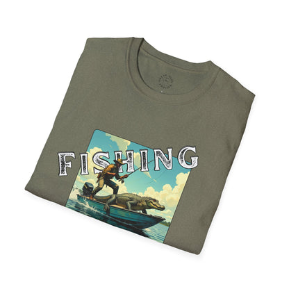 Fishing Like a Pro Unisex Softstyle T-Shirt - Perfect Gift for Anglers,gator,sport