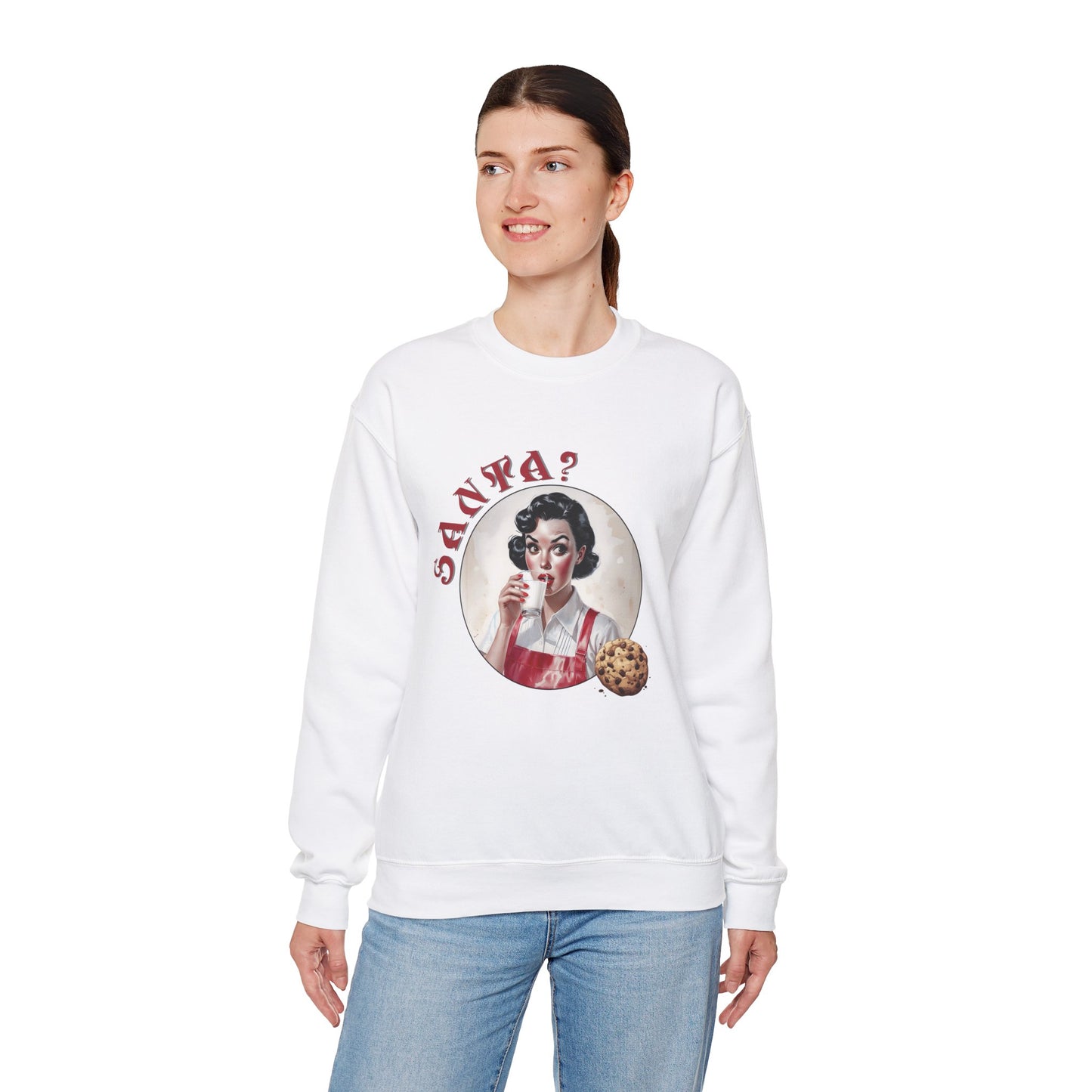 Funny Cookie Lover Sweatshirt - Retro Design - Santa? Christmas