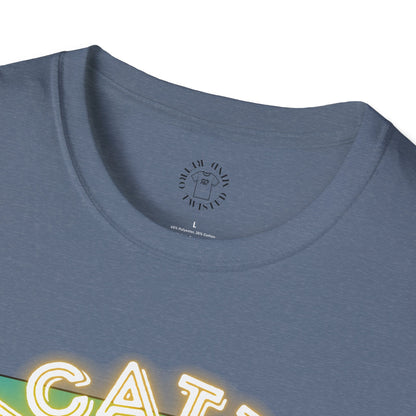 Funny Vacation Mode Unisex Softstyle T-Shirt, manatee