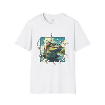 Fishing Like a Pro Unisex Softstyle T-Shirt,gator