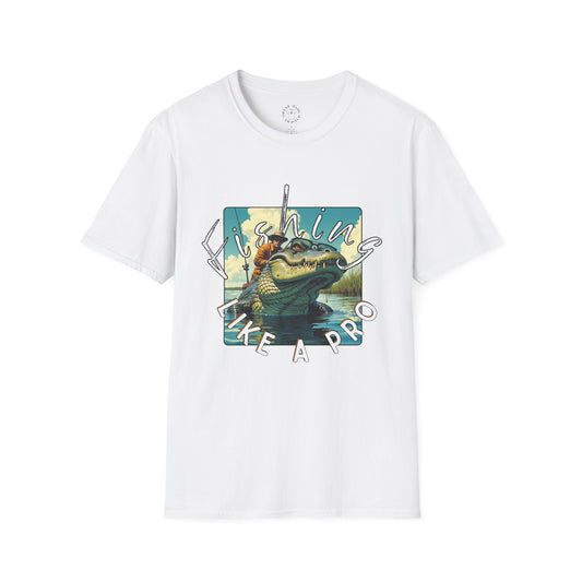 Fishing Like a Pro Unisex Softstyle T-Shirt,gator