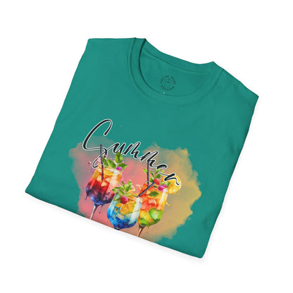 Colorful Floral Summer Unisex T-Shirt, Boho Shirt, Gift for Her, Vacation Tee, Festival Apparel, Summer Outfit