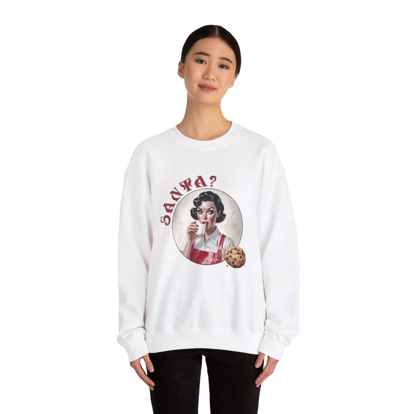 Funny Cookie Lover Sweatshirt - Retro Design - Santa? Christmas
