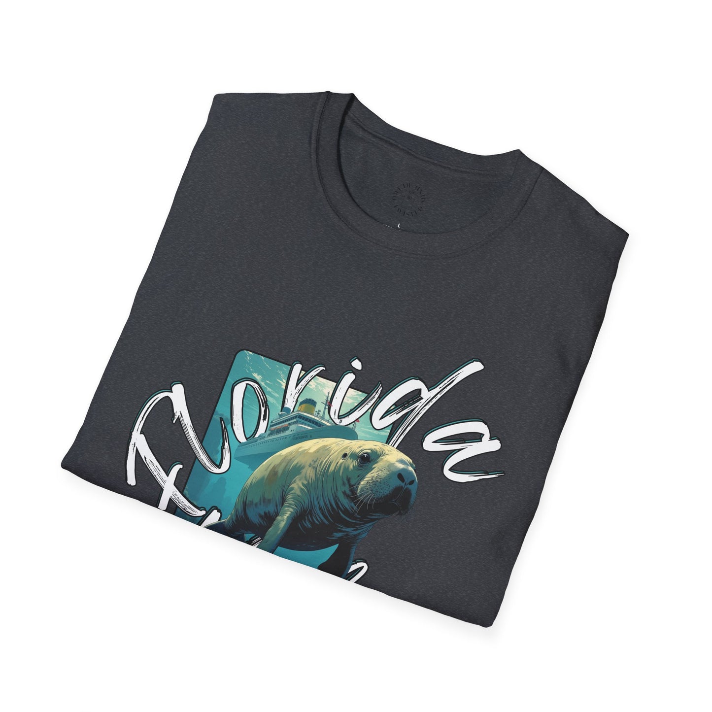 Florida Vibe Unisex Softstyle T-Shirt - Casual Beachwear Tee, manatee