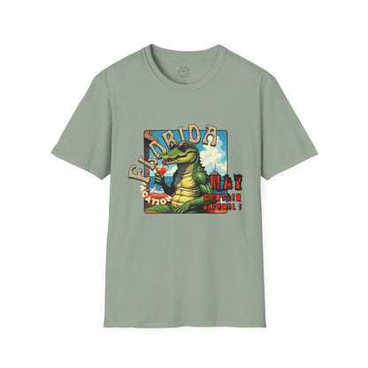 Florida Alligator Unisex Softstyle T-Shirt - Retro Vibe Casual Tee,vacation ,florida,