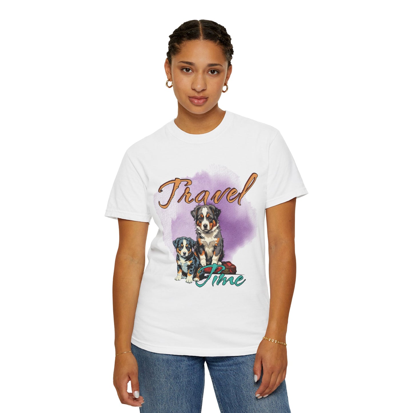 Travel Time Dog Lovers Unisex T-Shirt, Vintage Pet Tee, Dog Travel Shirt, Cute Pet Lover Gift, Animal Adventure Apparel