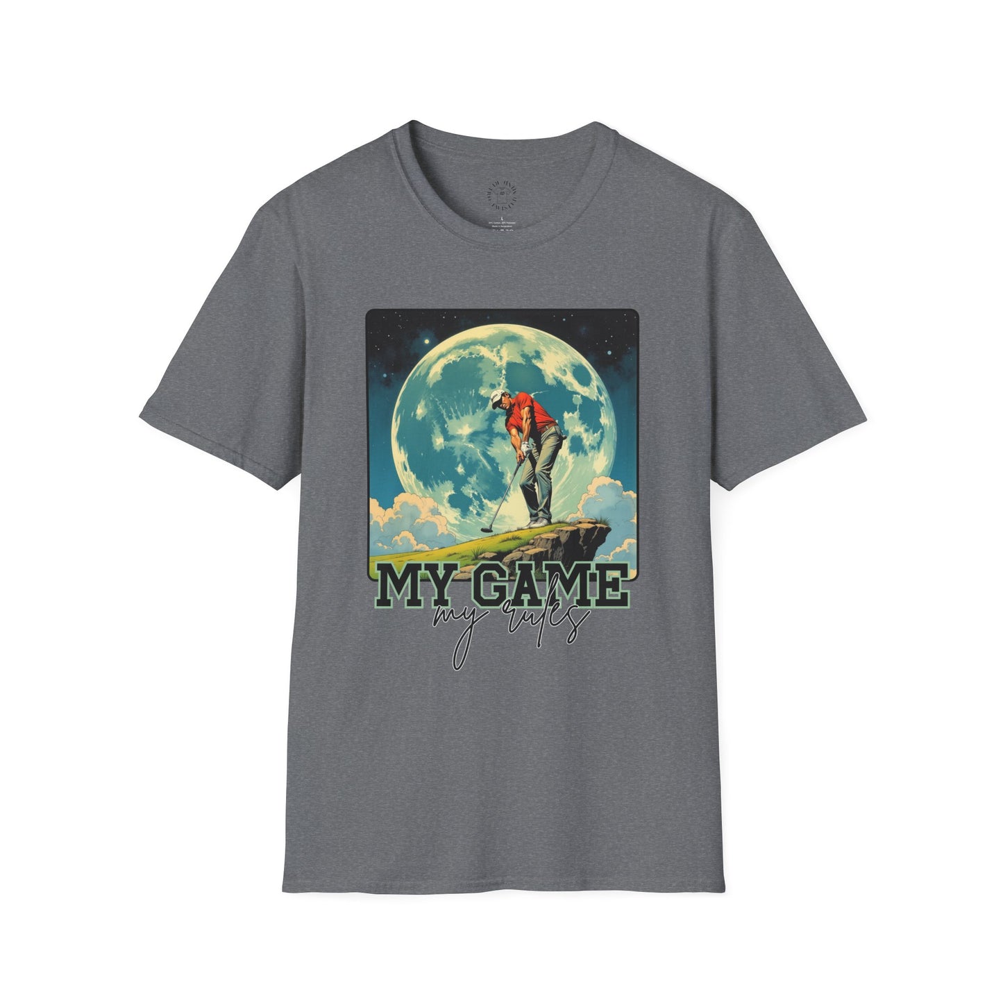 Retro Game Vibes Unisex Softstyle T-Shirt - 'My Game, My Rules' golf.sport