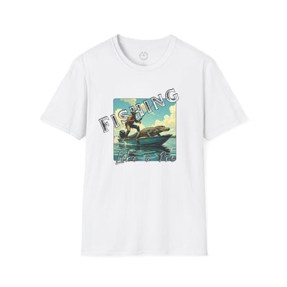 Fishing Like a Pro Unisex Softstyle T-Shirt - Perfect Gift for Anglers,gator,sport
