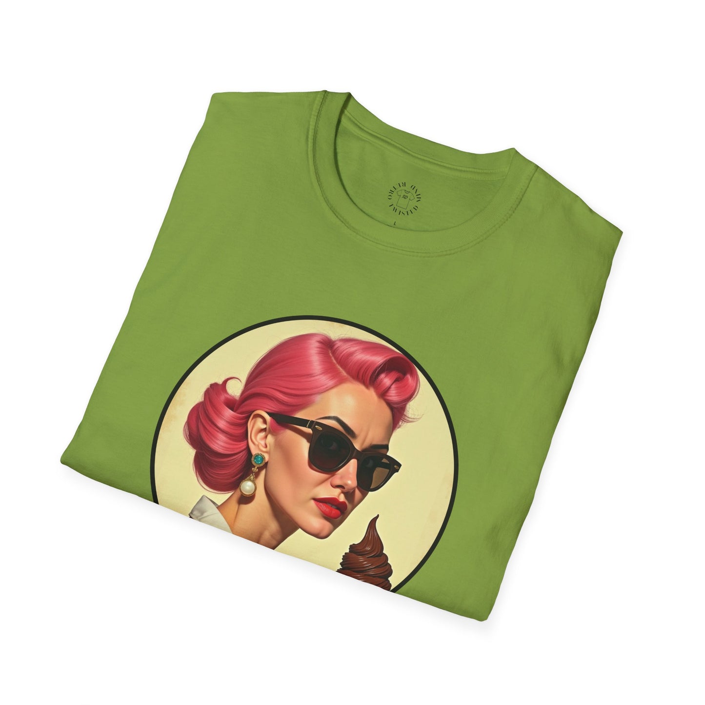 Cool Mama Vintage Graphic Unisex Softstyle T-Shirt,mama,mom and ice cream