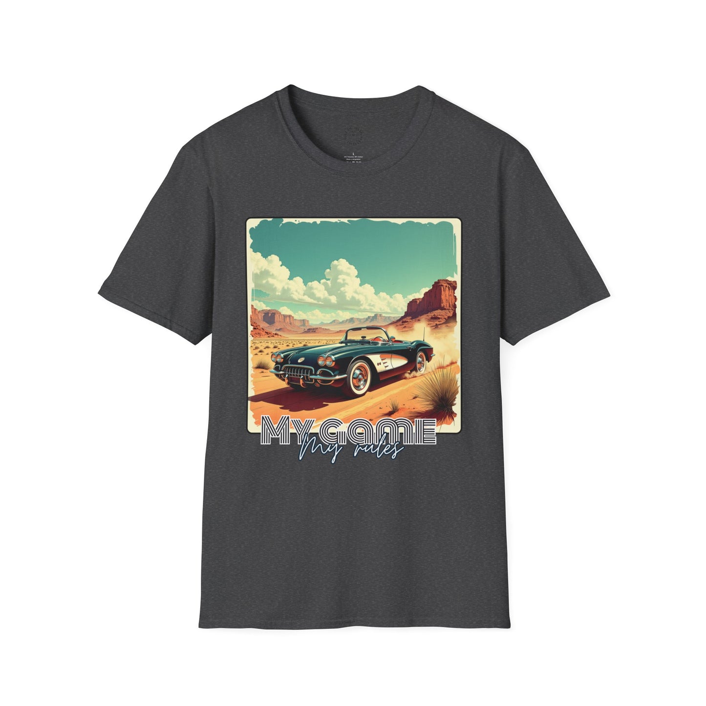 Vintage Car Graphic Unisex Softstyle T-Shirt - Perfect for Road Trip Lovers ,sport,car