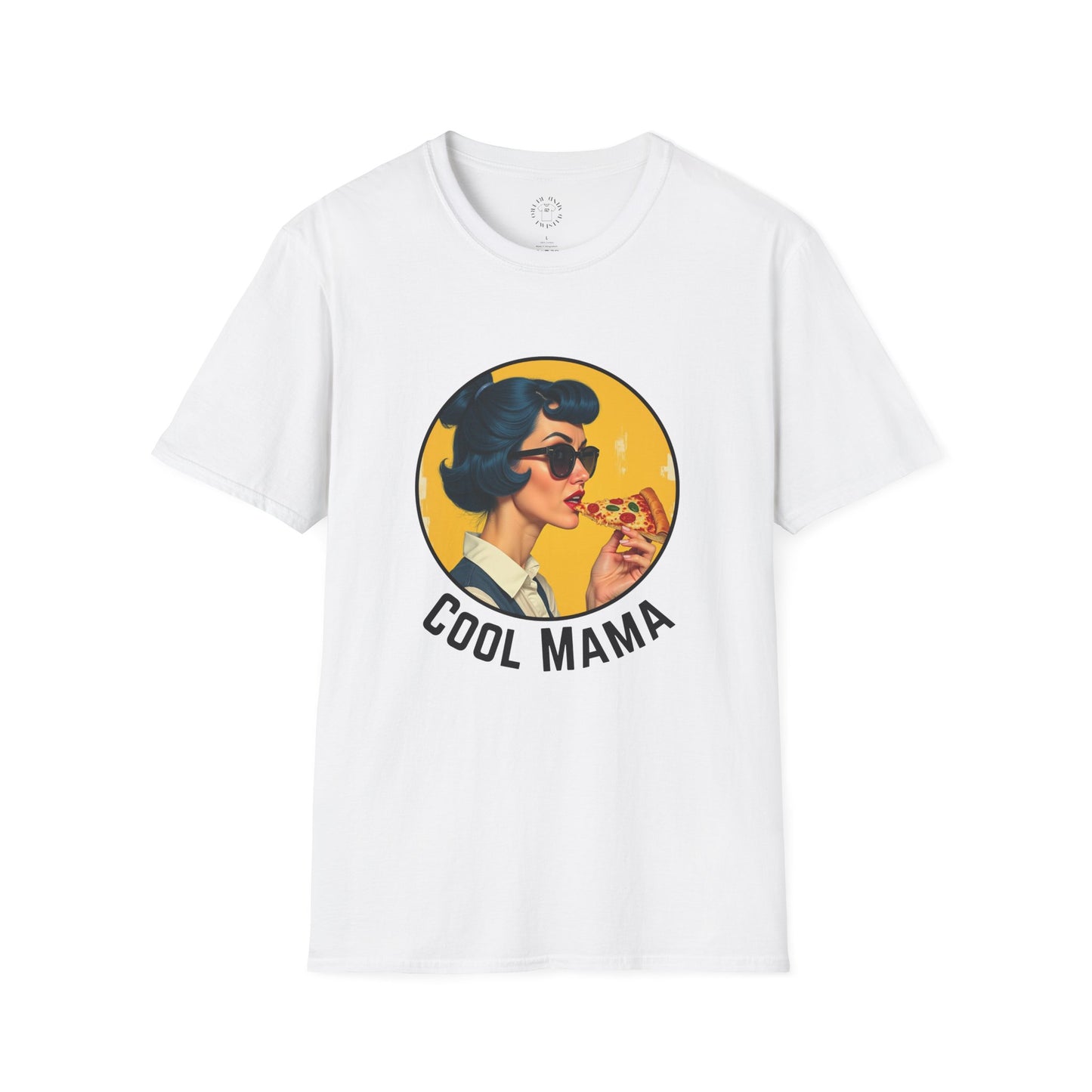 Cool Mama Unisex Softstyle T-Shirt - Retro Chic Pizza Lover Tee,mom
