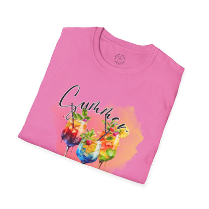 Colorful Floral Summer Unisex T-Shirt, Boho Shirt, Gift for Her, Vacation Tee, Festival Apparel, Summer Outfit