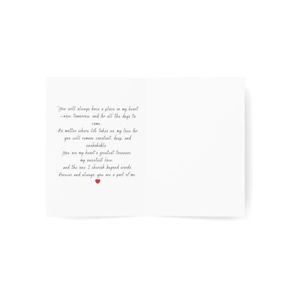 Romantic Greeting Cards - "Place in My Heart" - Perfect for Love Notes, Anniversaries, and Valentine's Day (1, 10, 30, 50 pcs)