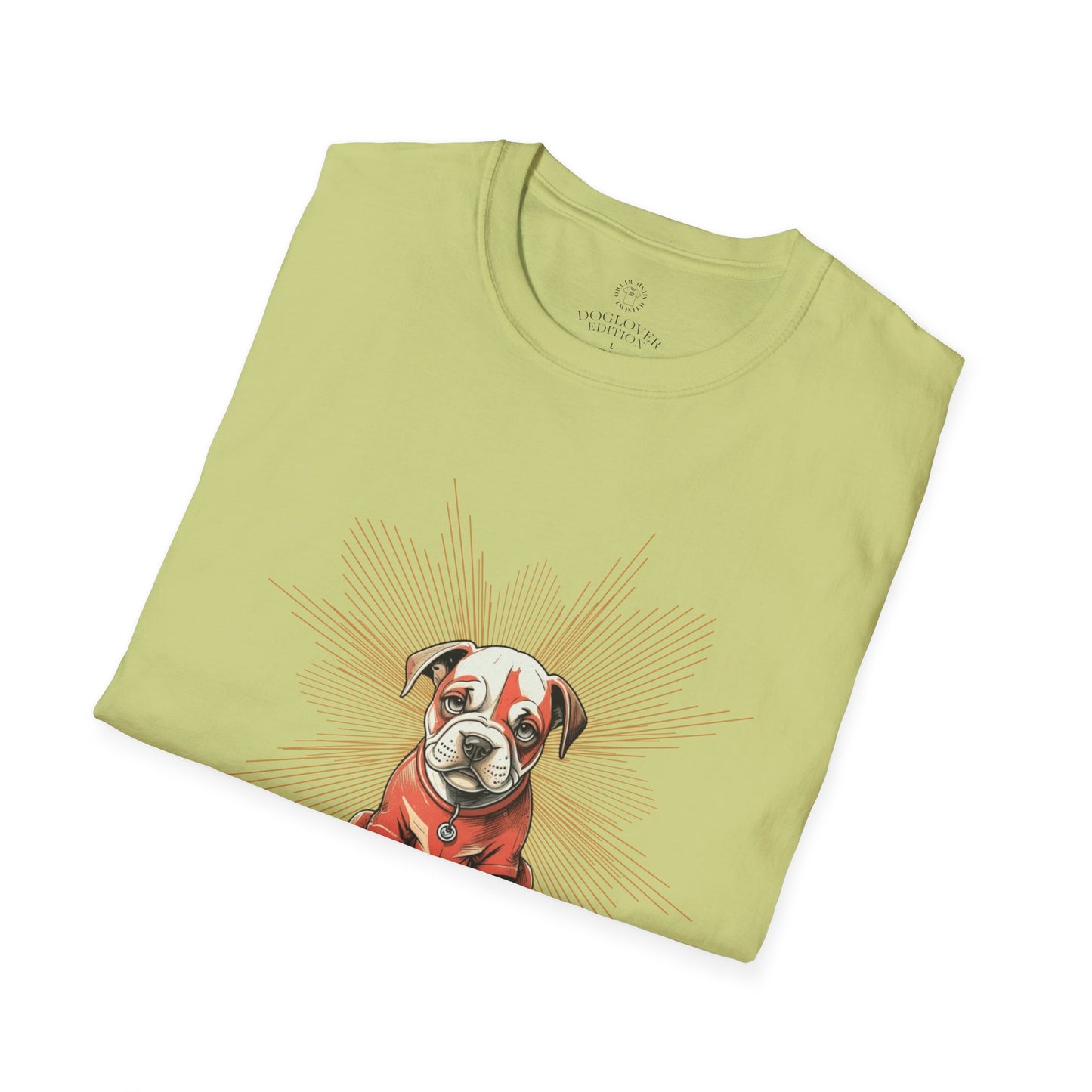 Golden Heart Dog Art Unisex T-Shirt, Animal Lover Gift, Pet Enthusiast Tee, Casual Wear, Birthday Gift, Cute Dog T-Shirt