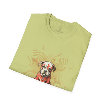 Golden Heart Dog Art Unisex T-Shirt, Animal Lover Gift, Pet Enthusiast Tee, Casual Wear, Birthday Gift, Cute Dog T-Shirt