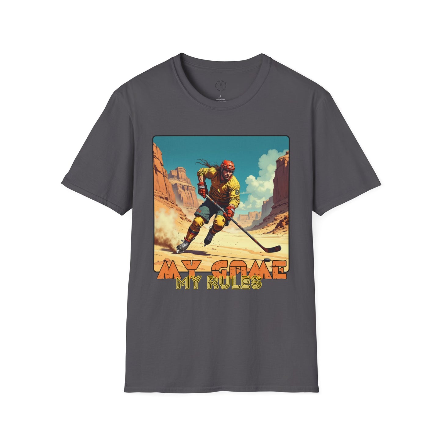 Retro Gamer Unisex Softstyle T-Shirt - 'My Game, My Rules' hockey ,sport