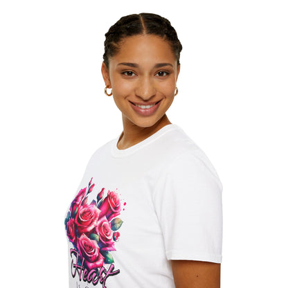 Floral Heart Open Unisex Softstyle T-Shirt.twisted.love