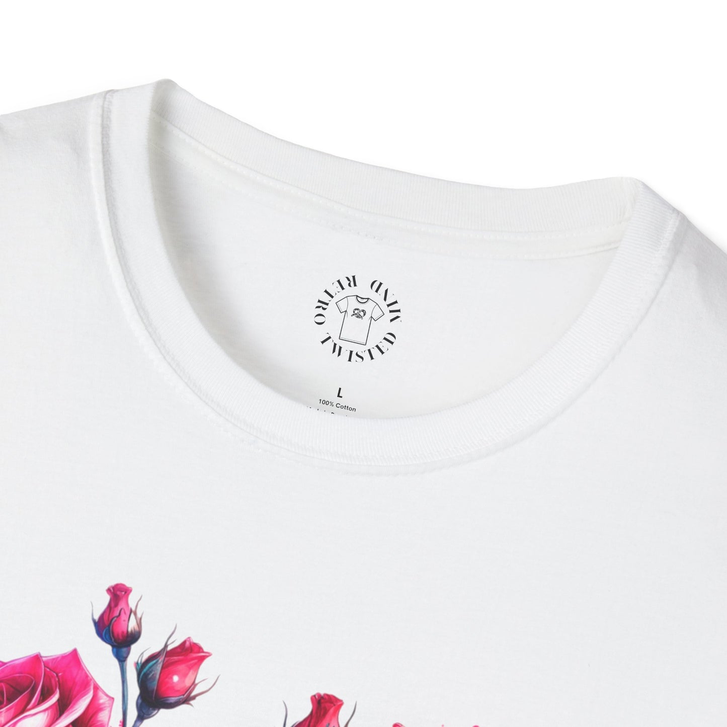 Floral Heart Open Unisex Softstyle T-Shirt.twisted.love