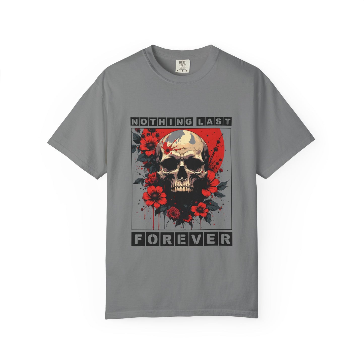 Edgy Skull Graphic T-Shirt - Unique Casual Wear, Unisex Streetwear, Gift for Music Lovers, Halloween Costume, Forever Quote Tee