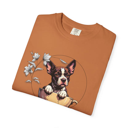 Coffee Pup Unisex Garment-Dyed T-shirt