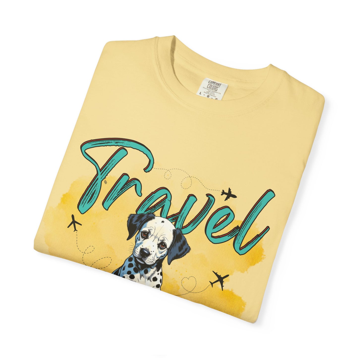 Travel Time Dog Graphic Unisex T-Shirt