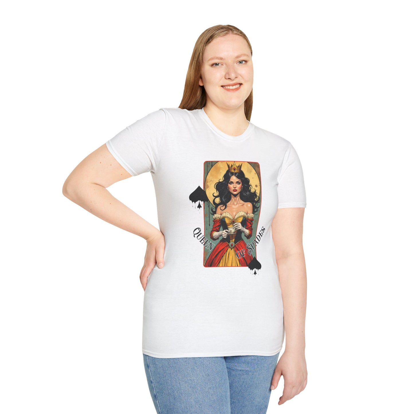 Queen of Spiders Unisex Softstyle T-Shirt - Bold Graphic Tee for Fans of Fantasy & Mythology,queen,girl
