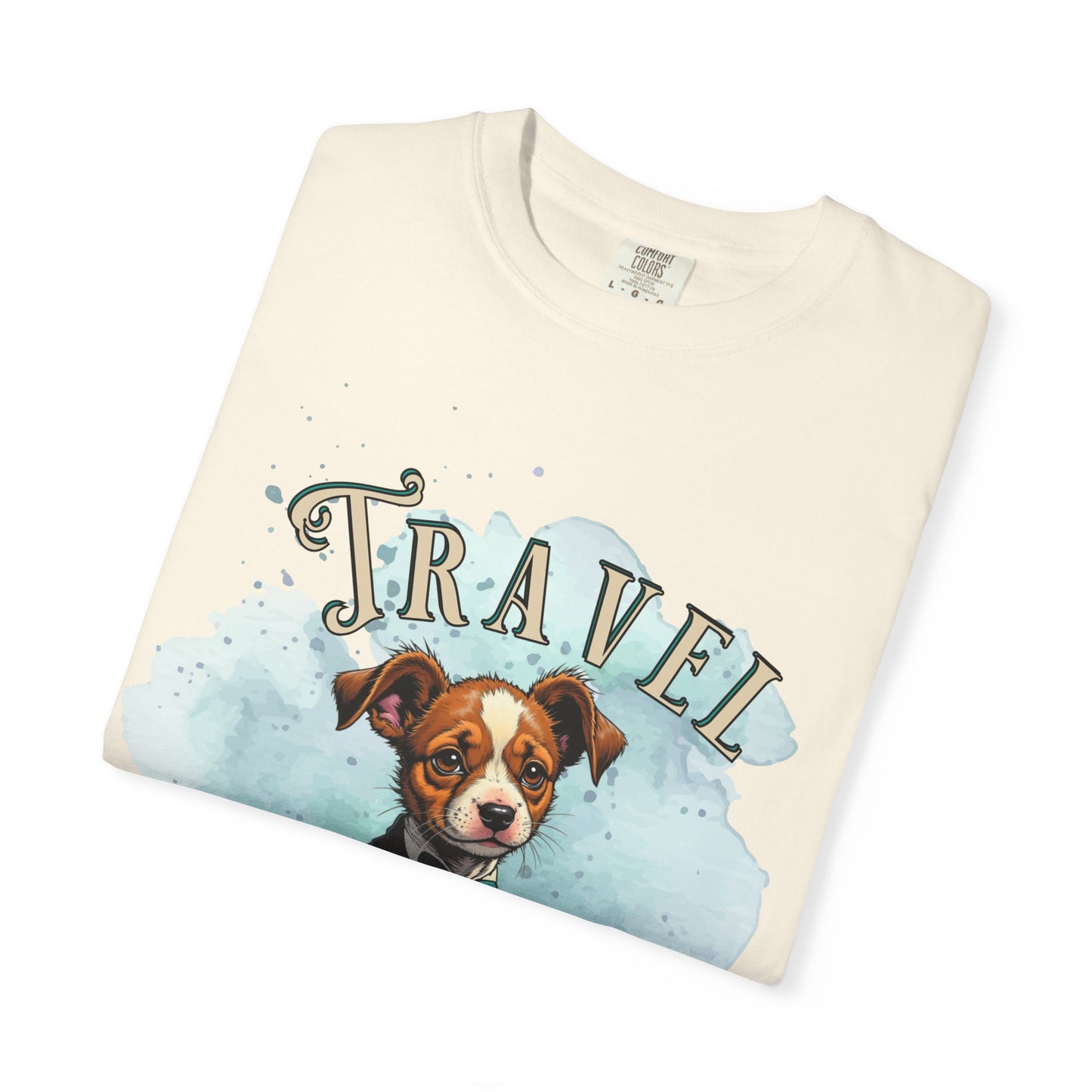 Travel Time Dog Graphic Unisex T-Shirt - Perfect for Pet Lovers and Travel Enthusiasts