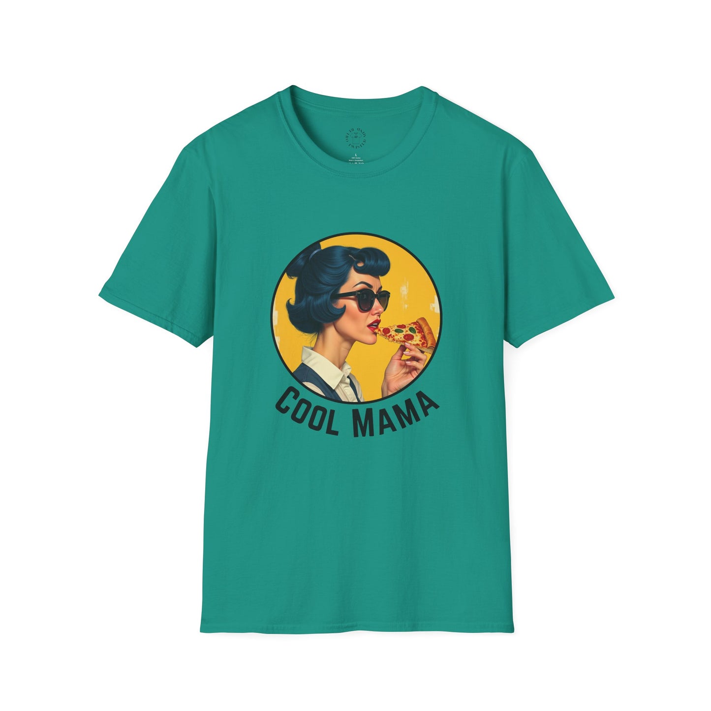 Cool Mama Unisex Softstyle T-Shirt - Retro Chic Pizza Lover Tee,mom