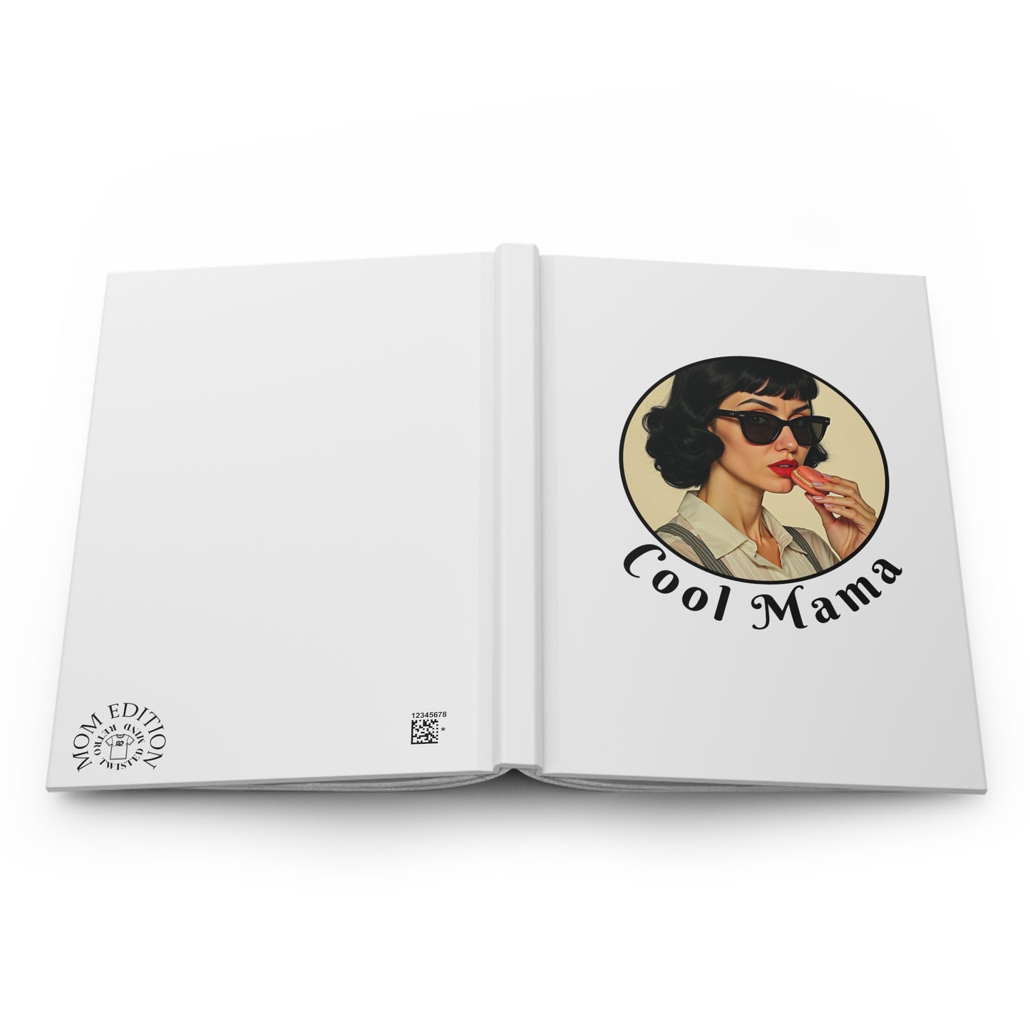Retro Cool Mama Hardcover Journal - Chic Notebook for Moms, Gift for Mother's Day, Stylish Diary, Trendy Journal, Elegant Writing