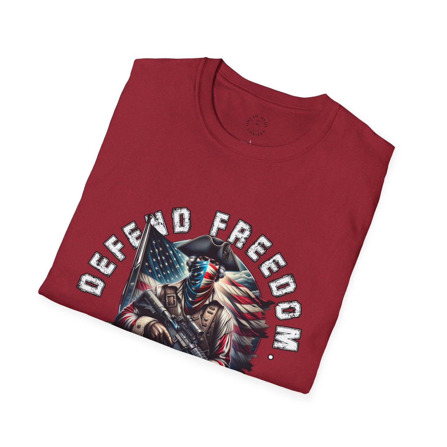 Defend Freedom Unisex Softstyle T-Shirt - Patriotic Graphic Tee