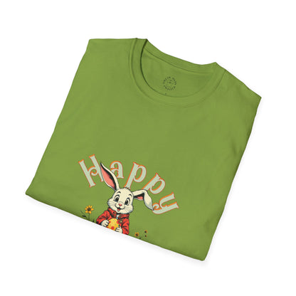 Happy Easter Unisex Softstyle T-shirt - Spring Celebration Tee,easter bunny