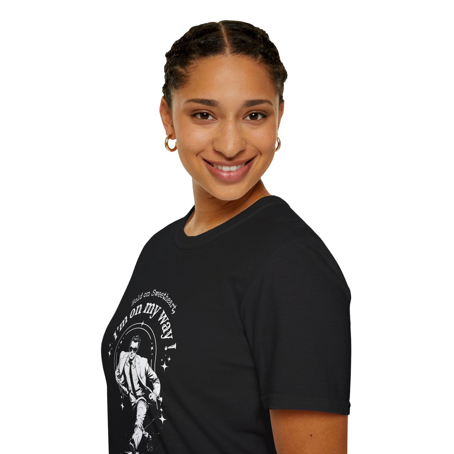 Unisex Softstyle T-Shirt – Retro 'I'm on my Way' Graphic Tee,