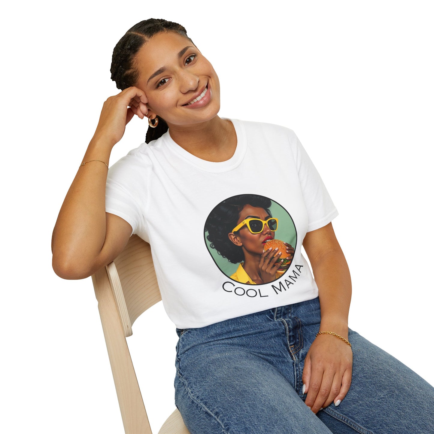 Cool Mama Graphic T-Shirt - Unisex Softstyle Tee for Trendy Moms