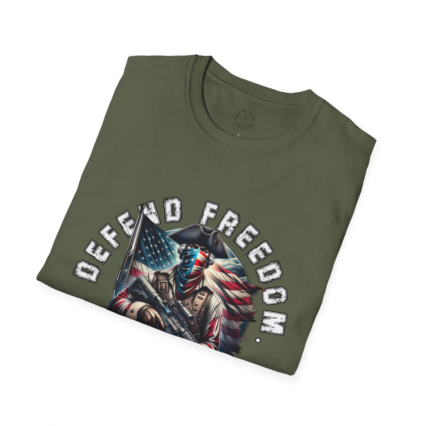 Defend Freedom Unisex Softstyle T-Shirt - Patriotic Graphic Tee