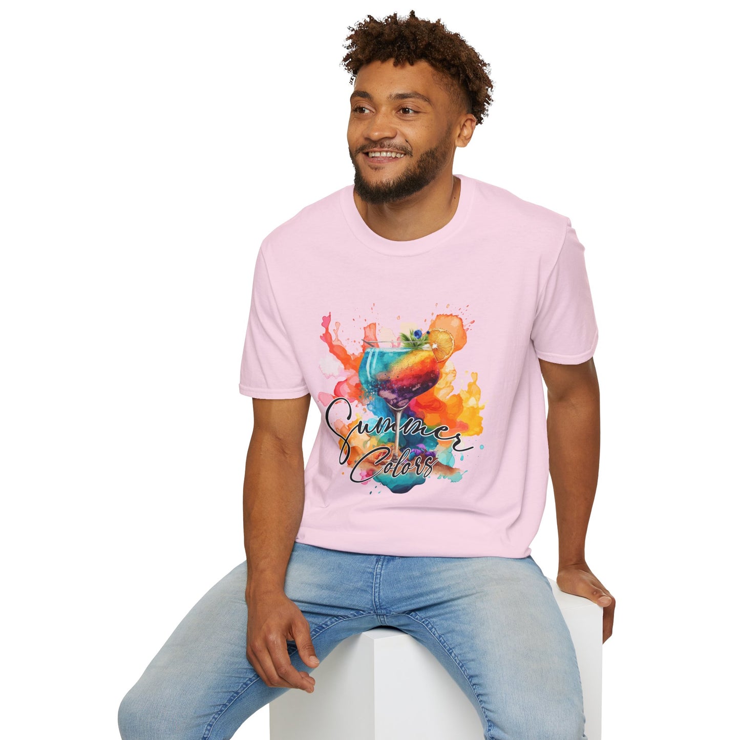 Colorful Artistic T-Shirt with Inspirational Design, Unisex Softstyle Tee, Gift for Art Lovers, Casual Wear, Birthday Gift Idea