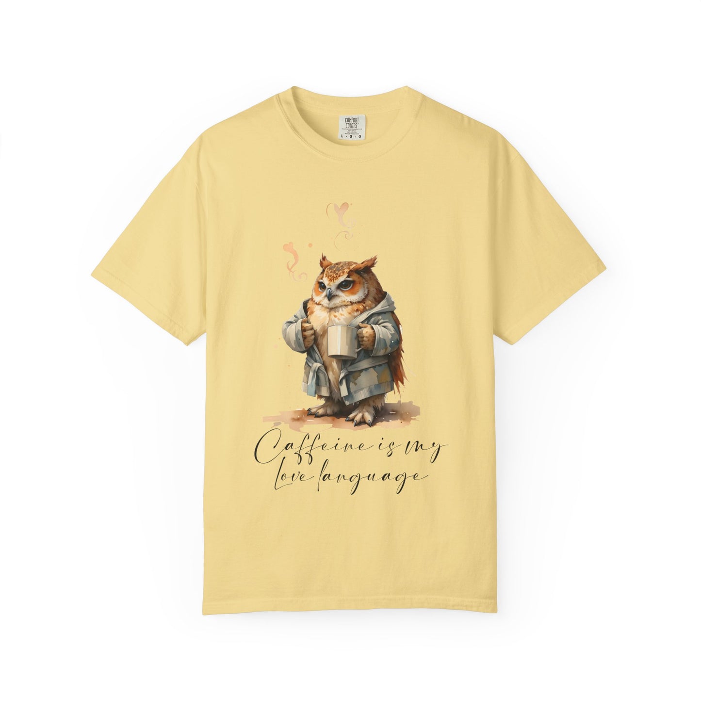 Coffee is My Love Language Cat T-Shirt — Cozy Cute Coffee Graphic Tee