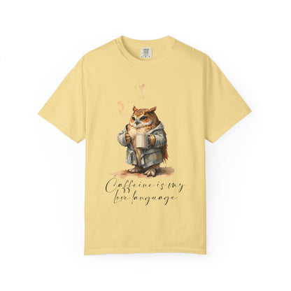 Coffee is My Love Language Cat T-Shirt — Cozy Cute Coffee Graphic Tee