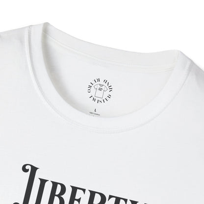 Liberty or Nothing Skull T-Shirt | Unisex Softstyle Tee for Independence Day & Patriotic Celebrations