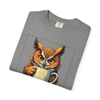 Coffee Owl T‑Shirt - "Touch My Coffee and You'll Need a New Hand" Graphic Tee