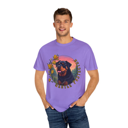 Gentle Protection Unisex Garment-Dyed T-shirt | Dog Lover Gift | Floral Design