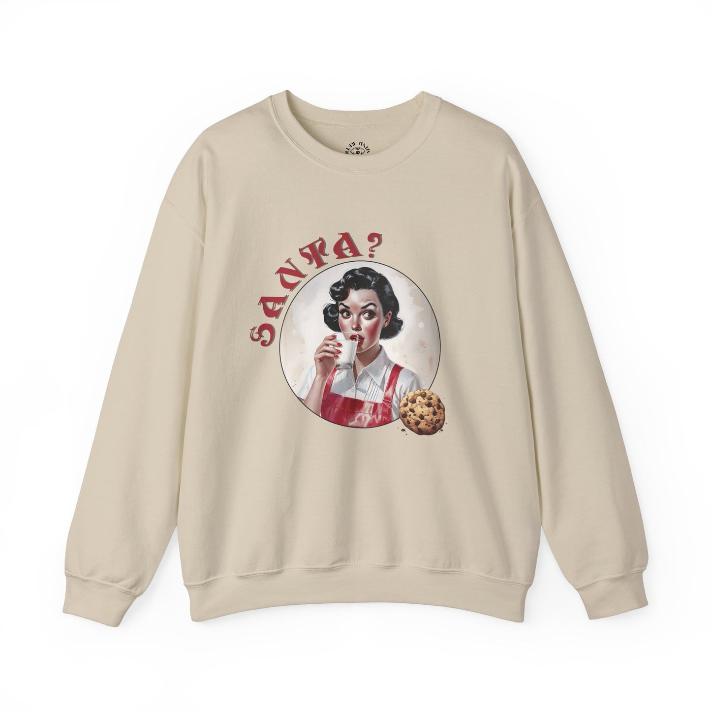 Funny Cookie Lover Sweatshirt - Retro Design - Santa? Christmas