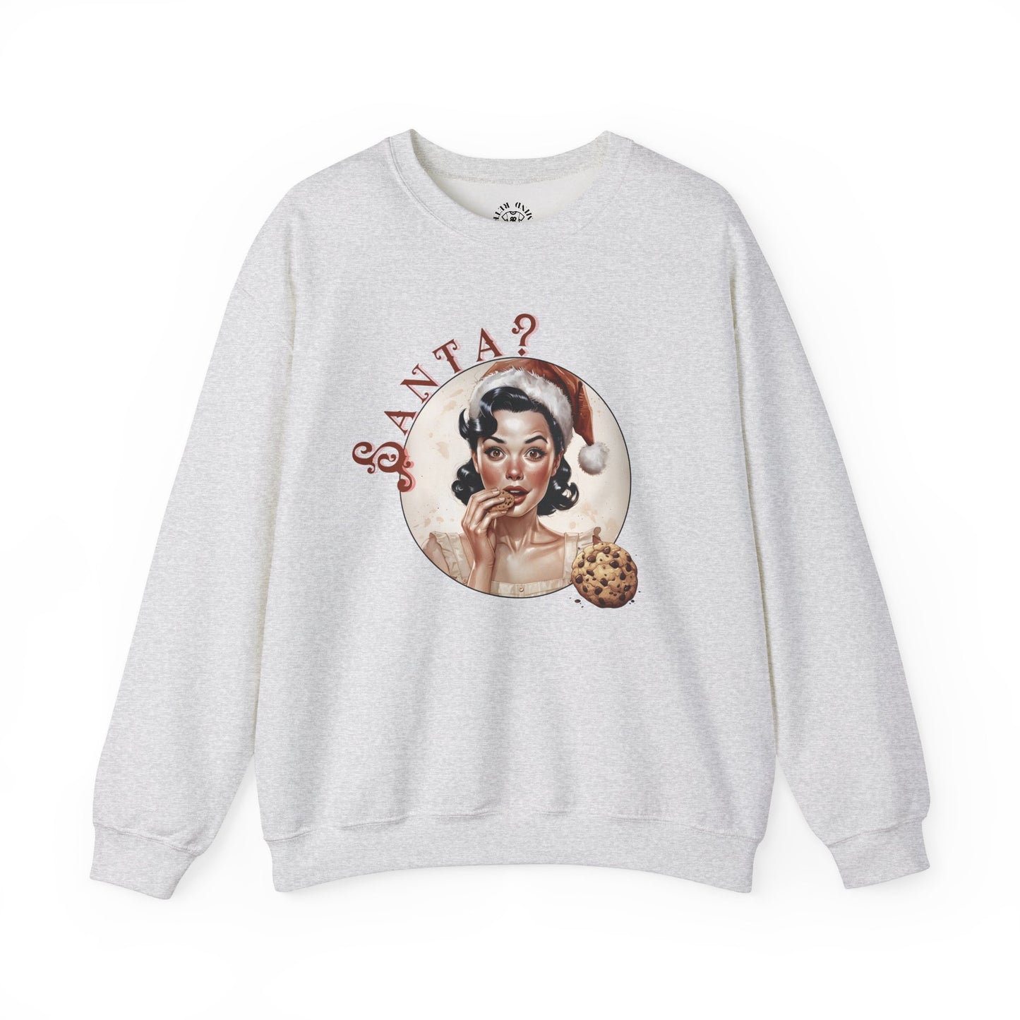 Funny Cookie Lover Sweatshirt - Retro Design - Santa? Christmas