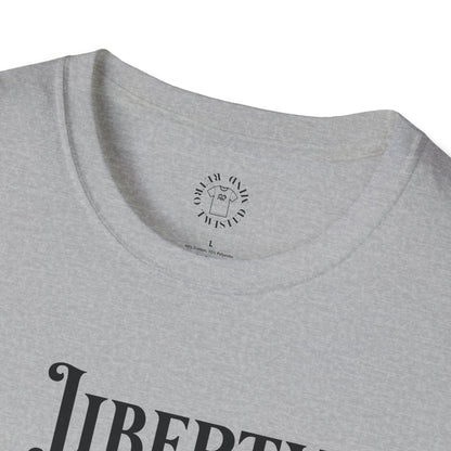 Liberty or Nothing Skull T-Shirt | Unisex Softstyle Tee for Independence Day & Patriotic Celebrations