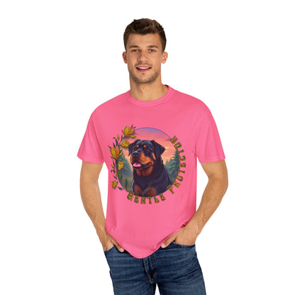 Gentle Protection Unisex Garment-Dyed T-shirt | Dog Lover Gift | Floral Design