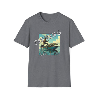 Fishing Like a Pro Unisex Softstyle T-Shirt - Perfect Gift for Anglers,gator,sport
