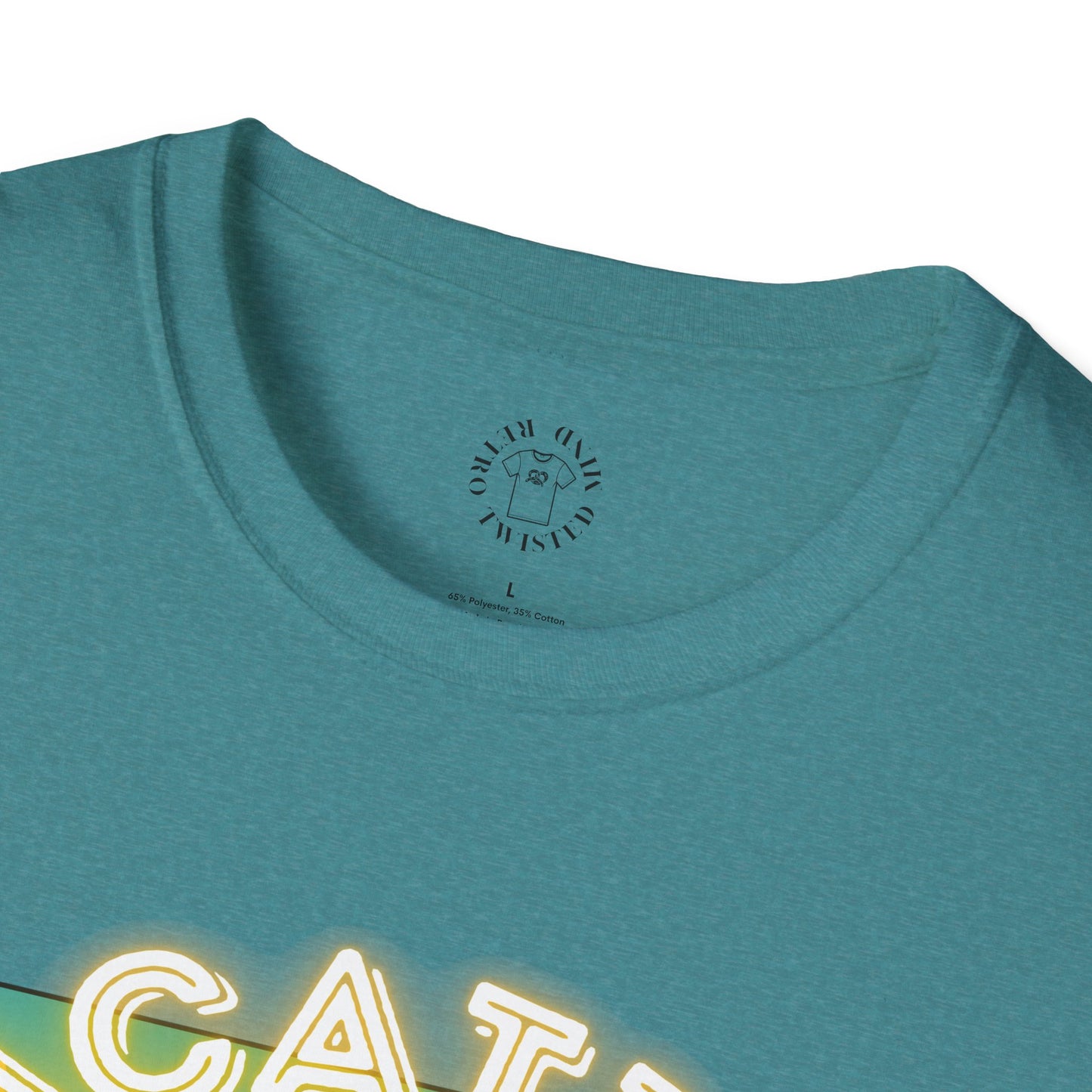 Funny Vacation Mode Unisex Softstyle T-Shirt, manatee