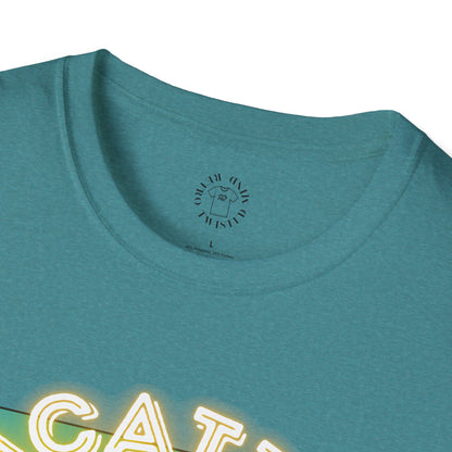 Funny Vacation Mode Unisex Softstyle T-Shirt, manatee